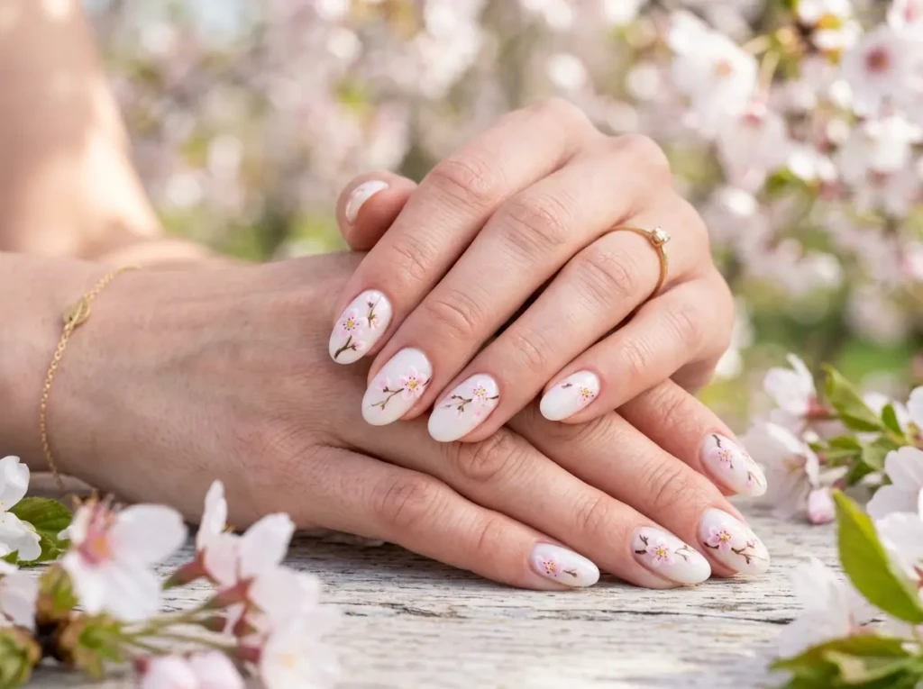 Cherry Blossom Nail Art