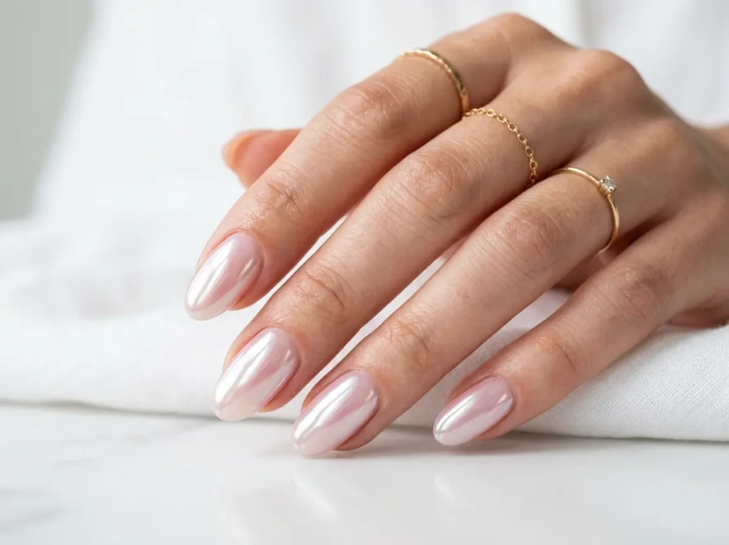 Glazed Donut Pink Nails