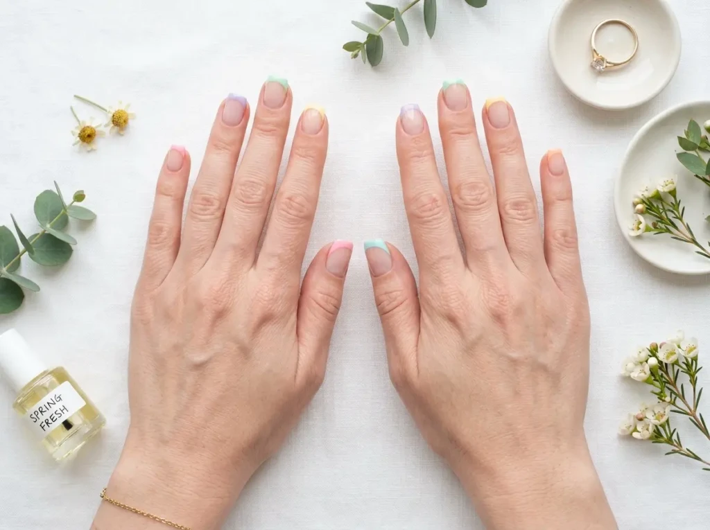 Pastel Rainbow Tips